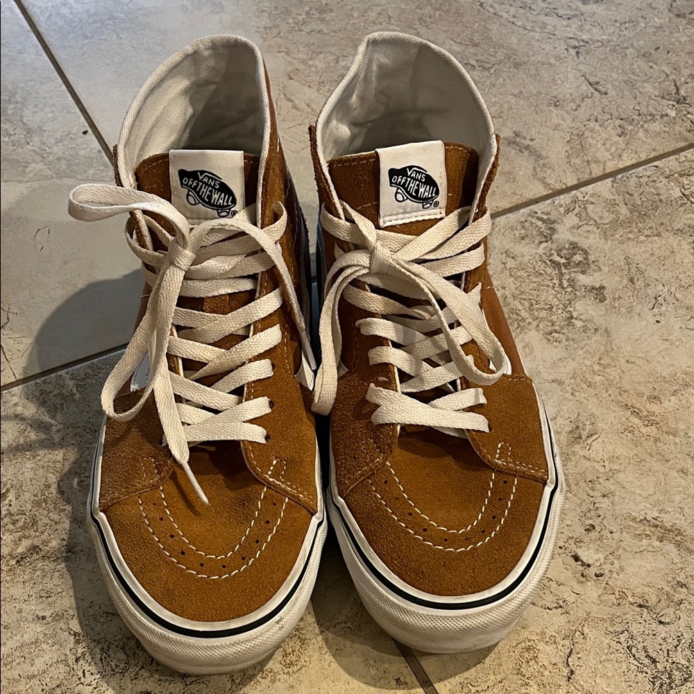 Vans Brown Suede High-Top Sneakers